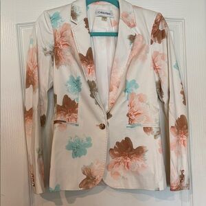 Calvin Klein Women's Floral Blazer